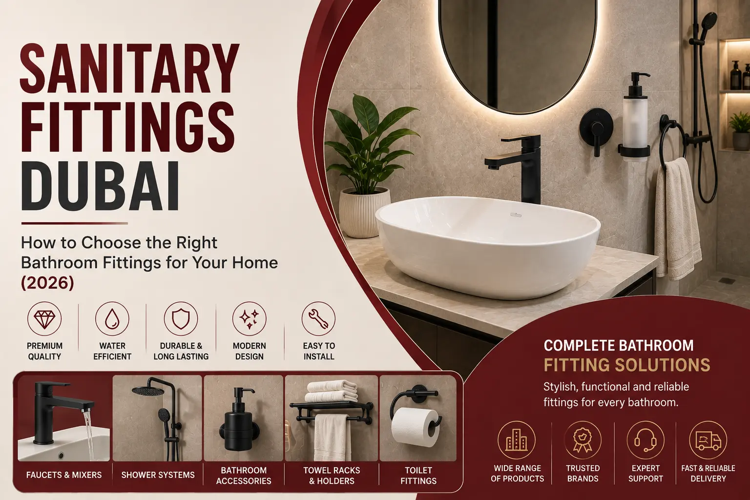 Sanitary Fittings Dubai: How to Choose the Right Bathroom Fittings for Your Home (2026)